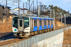 [仙石線東名～野蒜間] 5572D仙石東北ライン快速(緑)、HB-E210系C-2編成、2両編成も3月ダイヤ改正で見納めです。