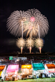 [酒田花火ショー2019] 第2部 水上アートスペクタル 愛の不思議 5「(株)平田牧場」提供花火(1)