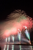 [第58回北上・みちのく芸能まつり トロッコ流しと花火の夕べ] フィナーレ・32. スーパーワイドスターマイン(2)