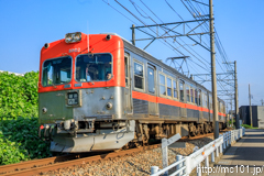 [北陸鉄道浅野川線三口～三ツ屋間] 49列車、8000系8802F、狭幅・片開き