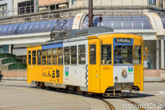 [万葉線高岡駅～末広町間] 60列車、デ7070形7071