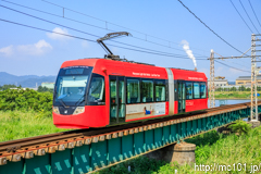 [万葉線六渡寺～庄川口間] 35列車、MLRV1000形MLRV1006